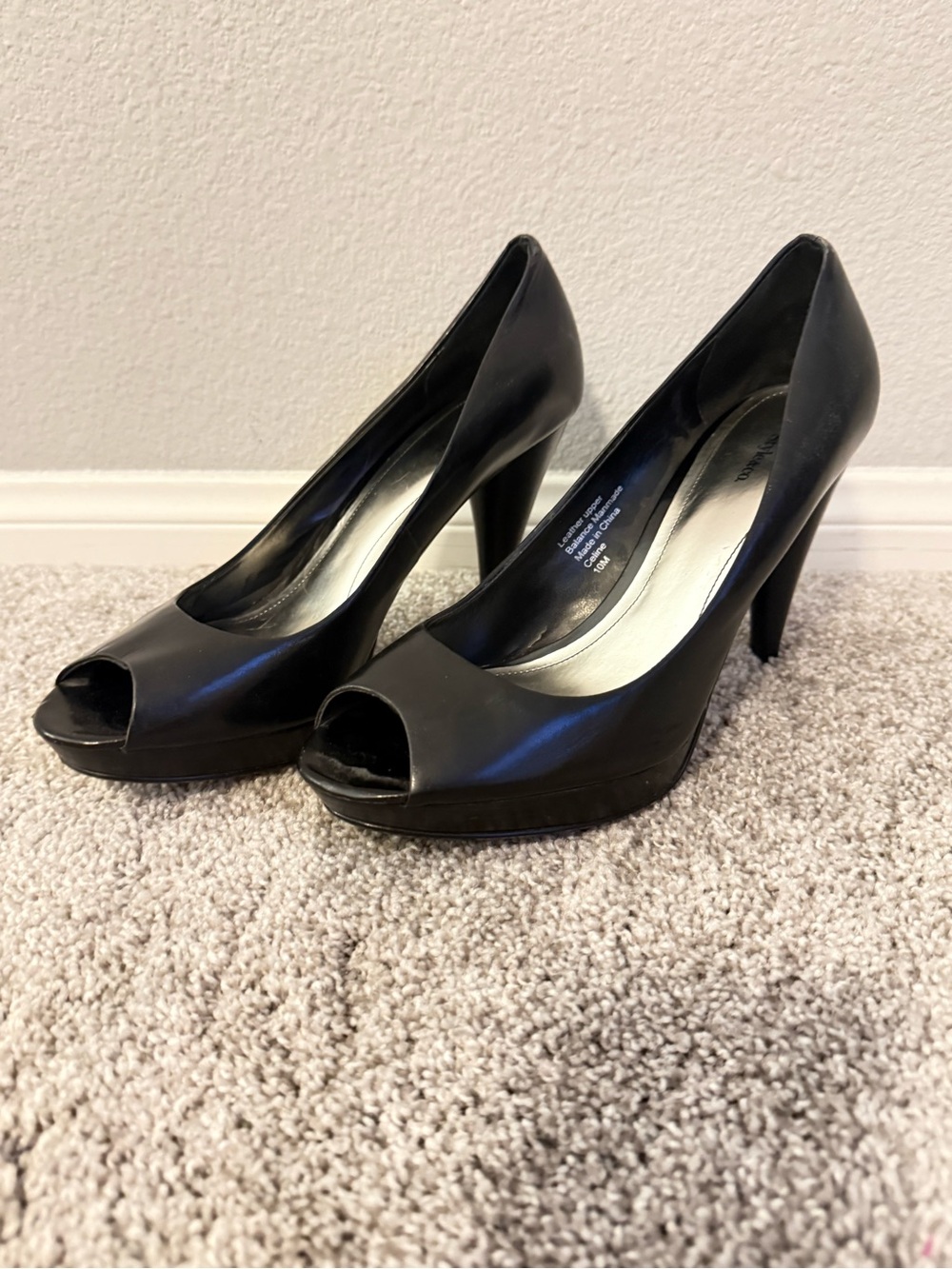 Style & Co. Black Peep-Toe High Heels - Sz 10